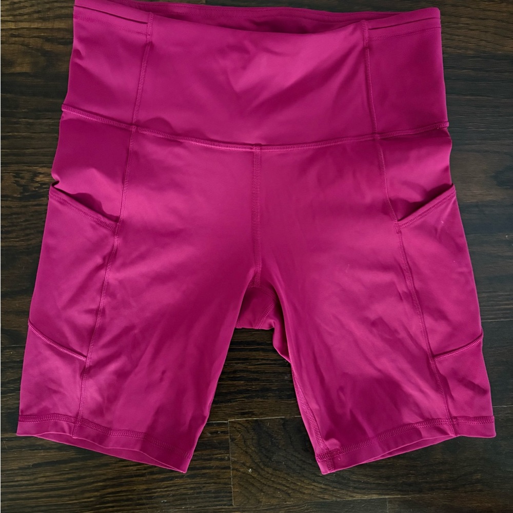 Lululemon Athletica Pink Compression Bike Shorts